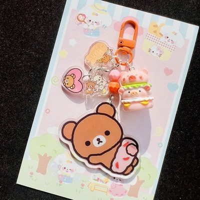 Kawaii Rilakkuma double sided acrylic keychain bagcharm
