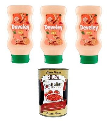 Salsa Rosa Soße Squeeze 3x 410ml+Polpa 400g