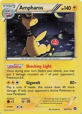 Ampharos 40/114 Holo Rare Steam Siege Pokemon Near Mint