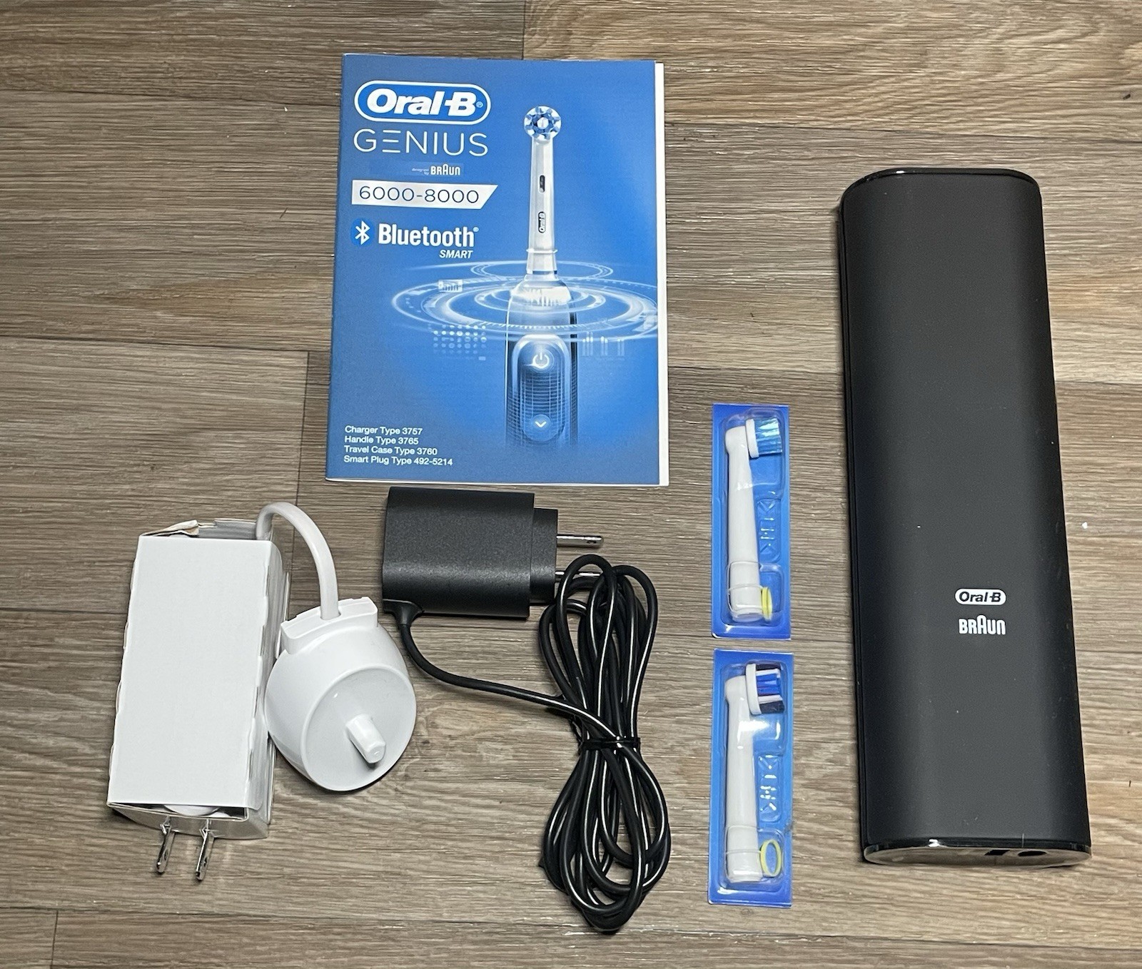 Oral-B Genius Pro 8000 Electric Toothbrush BLACK 6 Modes w Chargers