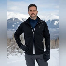 Icebreaker EXP 320 Merino Full-Zip Jacket Base Layer Black Men’s XXL