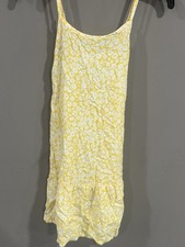 Wonder Nation Girls Yellow/White Floral Sundress Square Neck Ruffle 6X