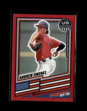 2026 Panini Stars & Stripes Prizm USA Baseball Red #146 Andrew Jimenez /399