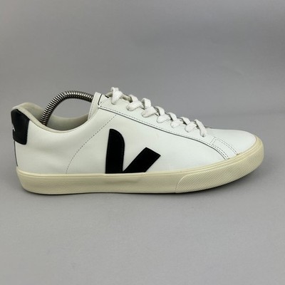 Veja Turnschuhe Herren Größe UK7,5 Esplar Weiß Leder Niedrig Turnschuhe Freizeitschuhe