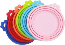 6 Pack Pet Food Can Covers Universal Can Lids Safe/Silicone Dog&Cat Food Can Lid