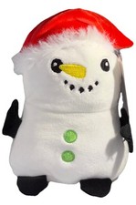 Christmas/Holiday Snowman Plush Stuffed Toy W Red Santa Hat 7  H x 5  W NEW-SHIP24