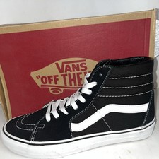 UNISEX OFF THE WALL VANS SK8-HI BLACK WHITE.