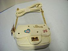 Claire's Girl's Off White Heart Love Butterfly Crossbody Purse NEW
