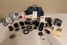 Vintage Canon FTb 35mm SLR Camera FD 50mm f/1.8 28mm f/2.8  2 Zoom Lenses