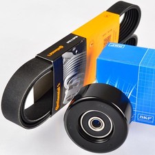 CONTI 7PK1165 Keilrippenriemen + Rolle für NISSAN MICRA IV K13 NOTE E12 1.2