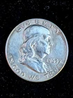 US Benjamin Franklin LIBERTY BELL Vintage Silver Half Dollar Coin | Actual Coin