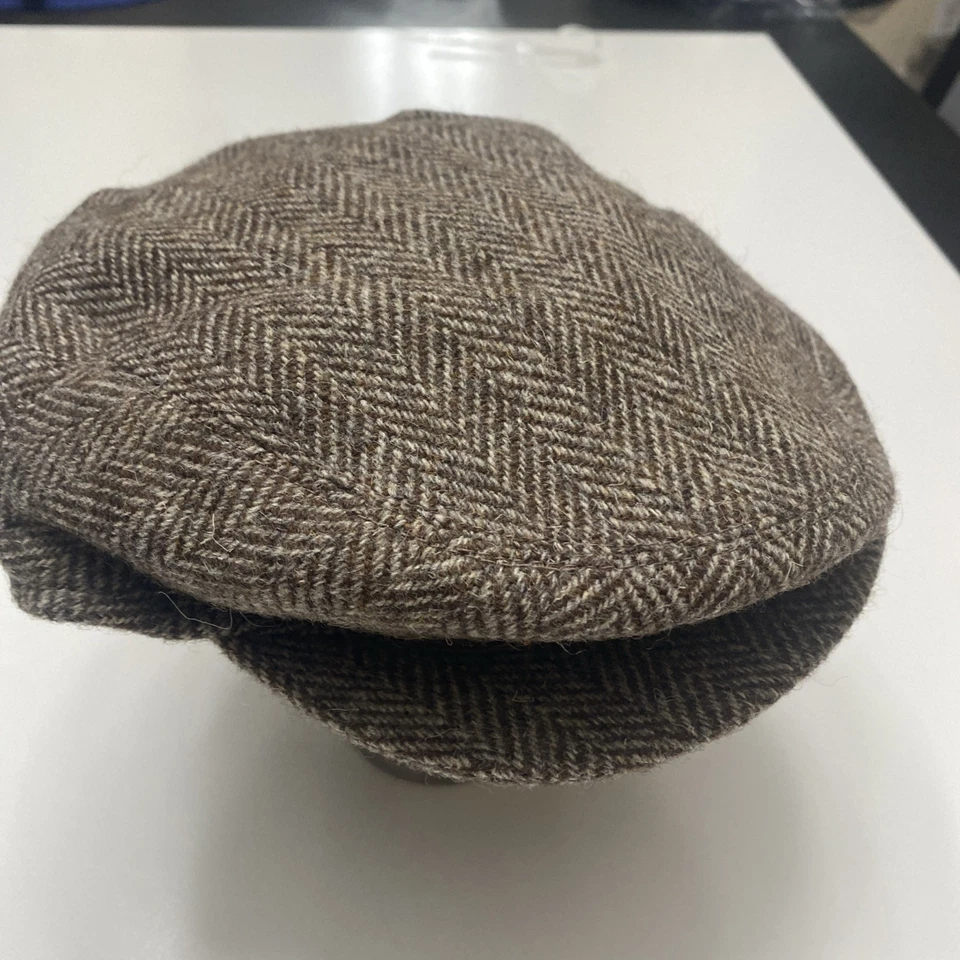 博柏利 Herringbone 粗花呢 100% 羊毛复古纸童帽子 Christy’s London 772 — 第 4/4 张图片