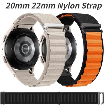 Sport Nylon Armband für Samsung Galaxy Watch 3 4 5 6 7 40/44mm 5 Pro 4 6 Classic