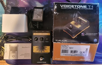 TC-Helicon VoiceTone T1 Vocal Tone and Dynamics Effects Pedal w Power Supply