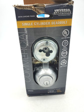 Universal Hardware Industrial Duty Commercial Single Cylinder Deadbolt Chrome