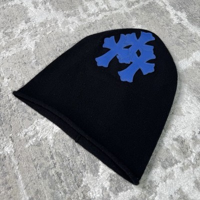 Chrome Hearts Triple cross Leather Patch Ski Mask Beanie | eBay