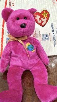 TY Beanie Baby Millennium Bear W/Tags Vintage Retired 1 Owner Spelling Errors