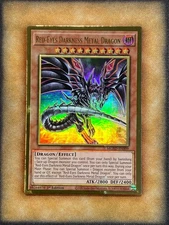 Yugioh Red-Eyes Darkness Metal Dragon MGED-EN009 Gold Rare Alt Art 1st Ed NM