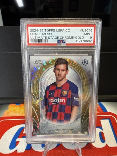 2024-25 Topps UCC Ultimate Stage Chrome Gold #USC16 Lionel Messi /50 PSA 9
