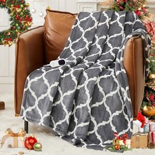Heated Blanket Electric Full Size 72 x84 Heating Blanket with 10 Fast Heat ...