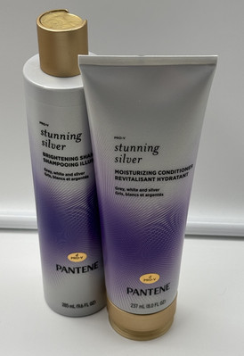 Pantene Pro V Stunning Silver Brightening Shampoo  Moisturizing Conditioner Lot