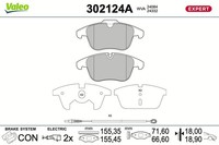 Valeo 302124A Bremsbelagsatz, Scheibenbremse Vorne FüR CitroËN Peugeot