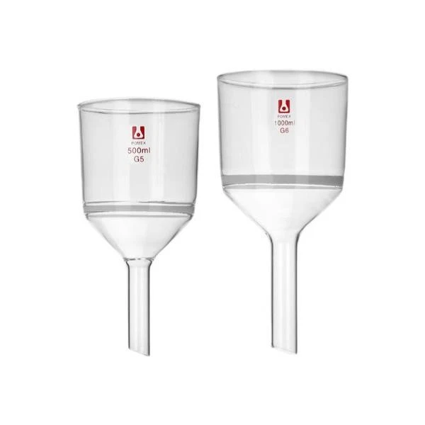 Borosilicate Sand Core Filter Funnel 35ml-2000ml Glassware G1-G6 Sand Cores - Image 4 of 4