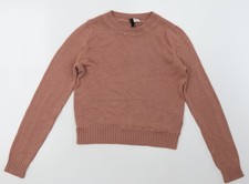 Womens UK Size S H&M Pink Pullover Sweatshirt