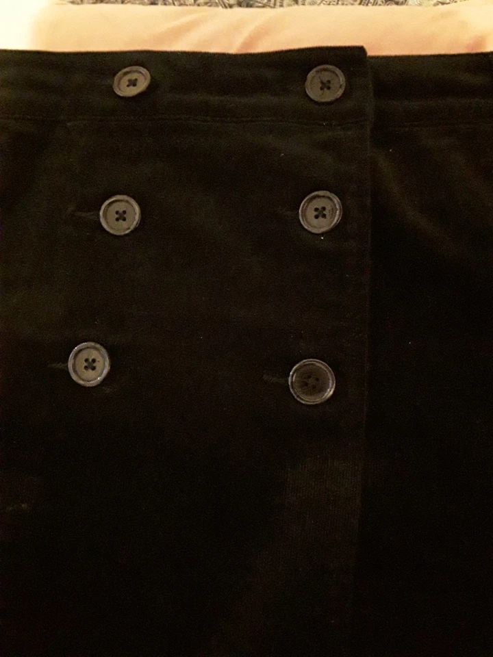 CREW clothing black corduroy skirt -18 - smart - Image 2 of 3