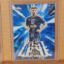Bruno Damiani 2025 Topps Chrome MLS Blue Sapphire Fast Lane Philadelphia Union