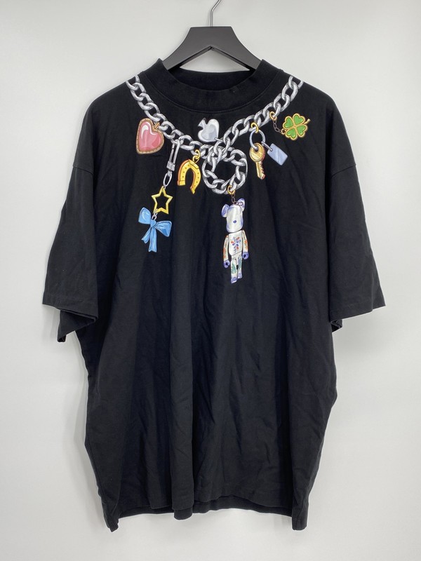 Egonlab Mens T-Shirt Black Size XL Bearbrick Edition Print Cotton Jersey Graphic
