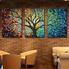 3pcs Art Deco Classic Modern   Wall Art Canvas Framed 50x70cm