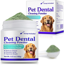 Dog Teeth Cleaning Powder - Dog Dental Powder - Dog Breath Freshener - Targets T