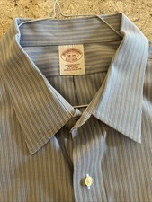 Brooks Brothers Men's Long Sleeve Dress Shirt 18/34 Traditional Fit Non Iron