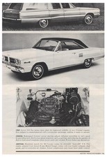 1966 Dodge Dart Coronet Introduction 3 Pg Article 500 Hemi