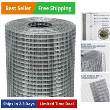 Hardware Cloth 1/2 in. x 4 ft. x 100 ft. 19-Gauge, Wire Mesh Roll, Chicken Wi...
