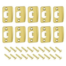 Placa de golpe de puerta tipo D de 10 piezas 57 mm x 45 mm esquinas redondeadas placa de golpe dorada