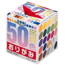 Toyo Thousand Paper Cranes Origami 7cm, 50 Colors, 1000 Sheets Multicolor