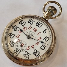 H81 MINT 1901 FLAG SHIP FERGUSON DIAL 18s ELGIN VERITAS 23J WATCH AWESOME ONE!