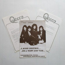Queen Fan Club 1975 Magazine Christmas Card + Newsletter + Tour Dates + More