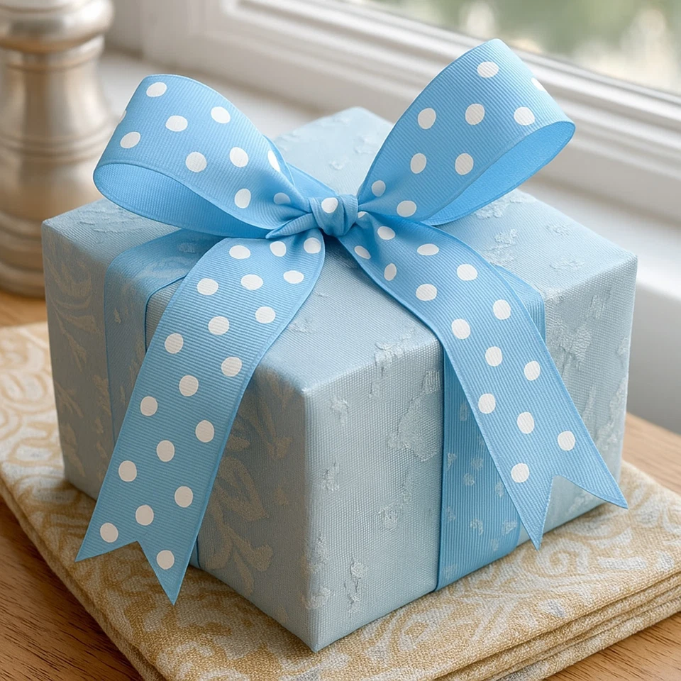 Dots Grosgrain Ribbon 3/8",7/8",1 1/2",2 1/4" widths 5 &10 yd rolls 19 colors - Image 2 of 4