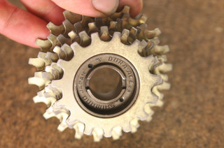 Vintage Shimano Dura Ace Gold Oro MF 7200 6 speed freewheel cassette 15 22