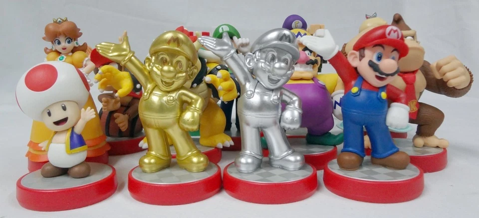 ¡Lote de 14 Figuras Amiibo Miniatura Oficiales Nintendo Super Mario Series! Foto 2 de 4