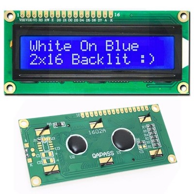 1602 BLUE LCD 16x2 HD44780 Character Display Module For Arduino lcd1602