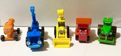 Lot 5 Vintage Bob The Builder Mini Vehicle Figures Scoop Muck Lofty Roley Dizzy