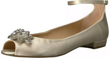 BADGLEY MISCHKA KAIDENCE EMBELLISHED RHINESTONES WEDDING SHOES SIZE 7