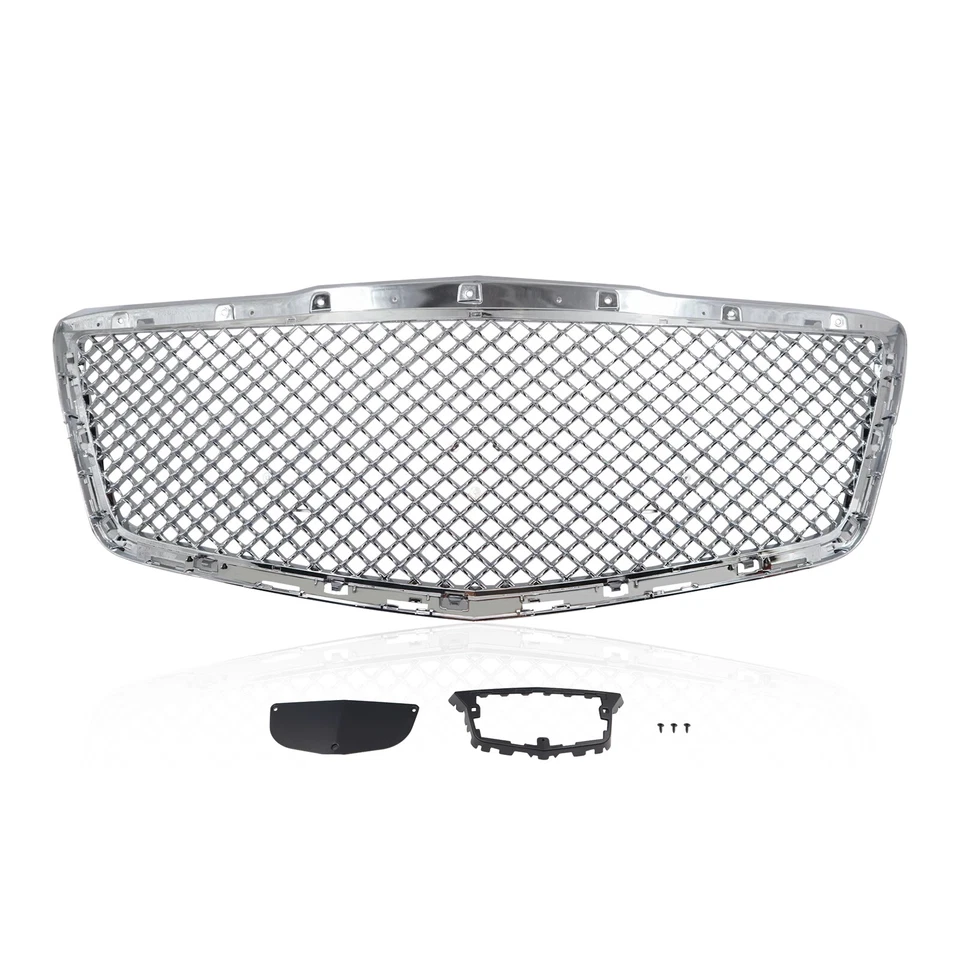 Rejilla de parachoques delantera cromada para Cadillac CTS 2014 2015 2016 2017 2018 2019 Foto 3 de 4