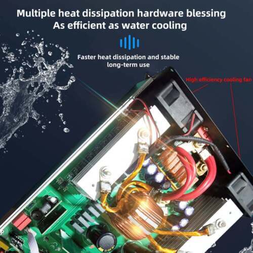6000W 8000W Max Pure Sine Wave Inverter – 12V 24V 48V To 230V AC, LCD Display, USB