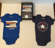 Converse Infant Baby Bodysuit Set for 0-6 Months 2 Pack 