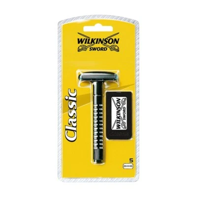 Wilkinson Sword Classic Rasierhobel mit 5 Rasierklingen in OVP I Double Edge